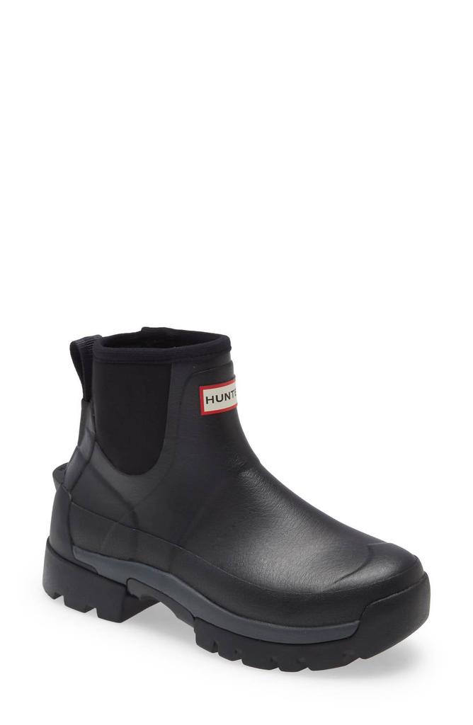 Hunter Women's Field Balmoral Hybrid Chelsea Rain Boot In Black