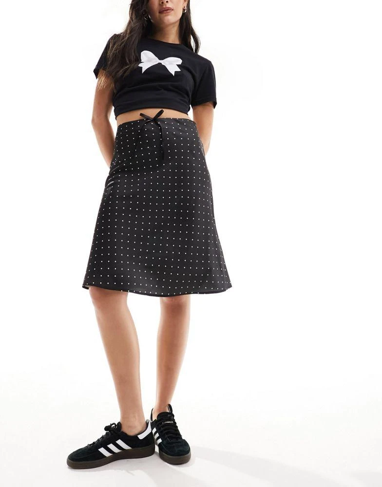 Mini Skirt Satin Midi Skirt Monki Monki Satin A-line Midi Skirt