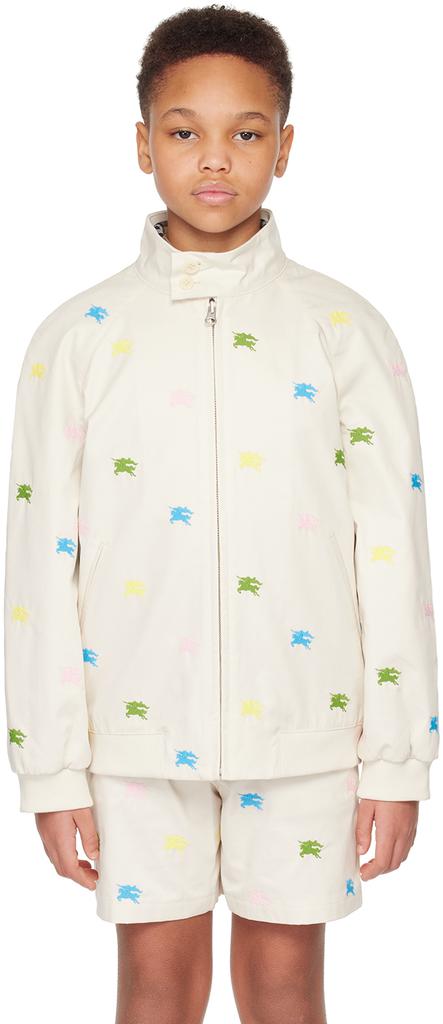 Burberry Kids Off White EKD Jacket BABY KIDS BeyondStyle