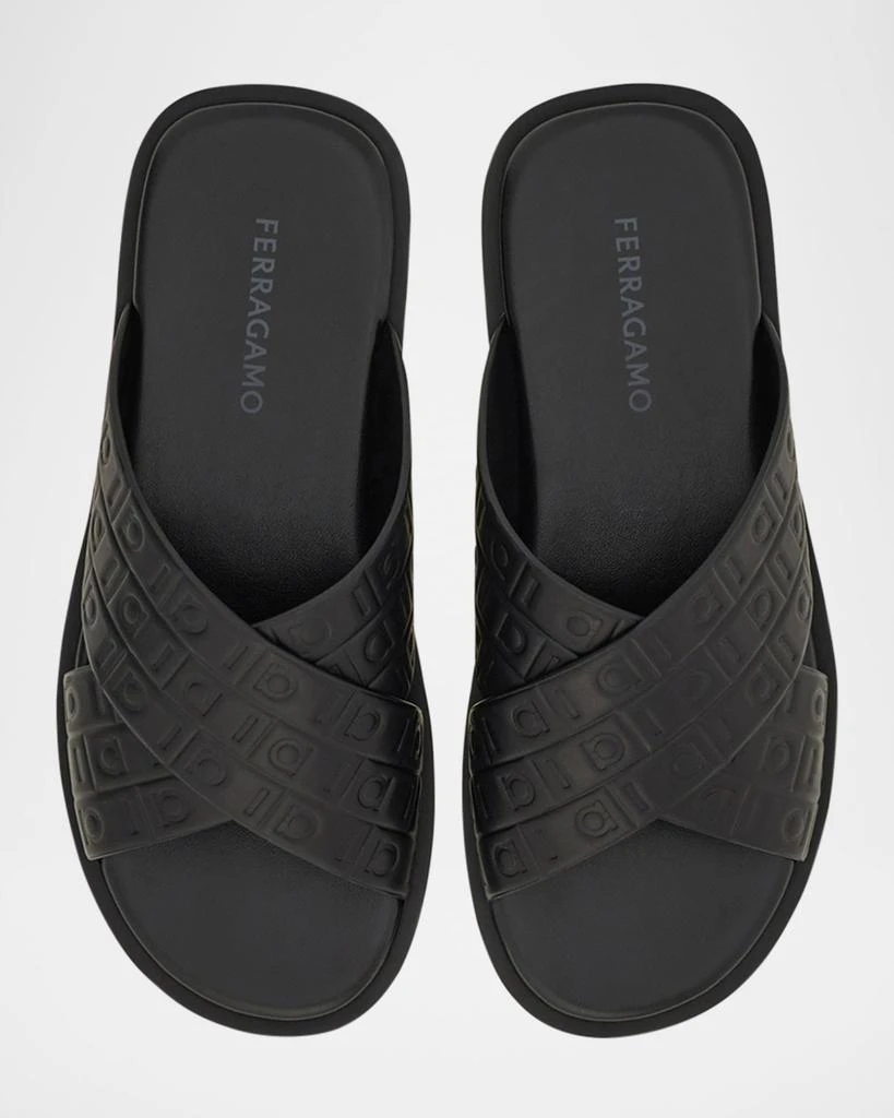 Salvatore Ferragamo Men’s Black Slide Sandals Salvatore Ferragamo  main image 2