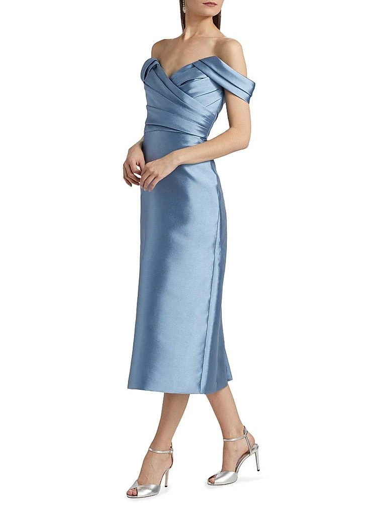 Amsale Mikado Off-The-Shoulder Cocktail Dress 4