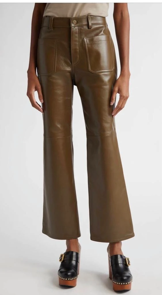Chloé Chloe - Ankle Bootcut Leather Pants 1