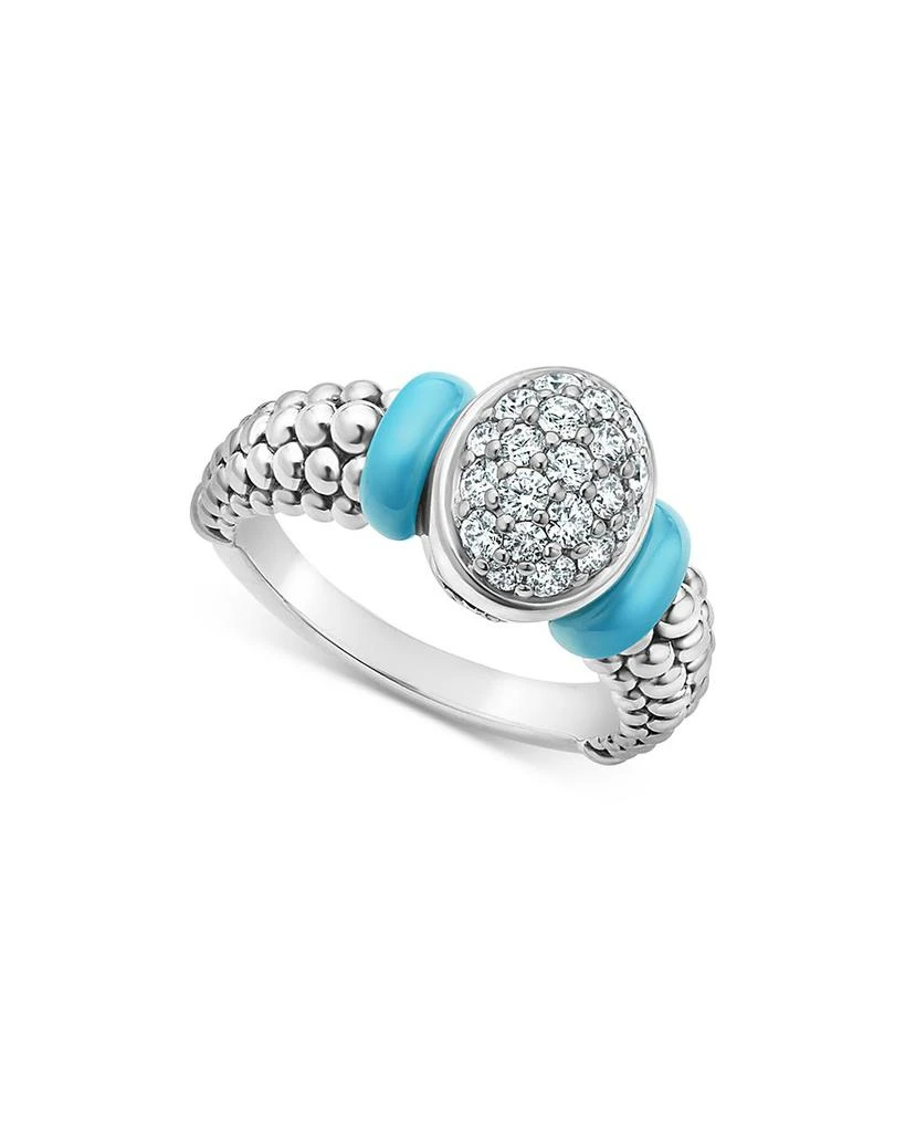 LAGOS Blue Caviar & Diamond Sterling Silver Statement Ring 1