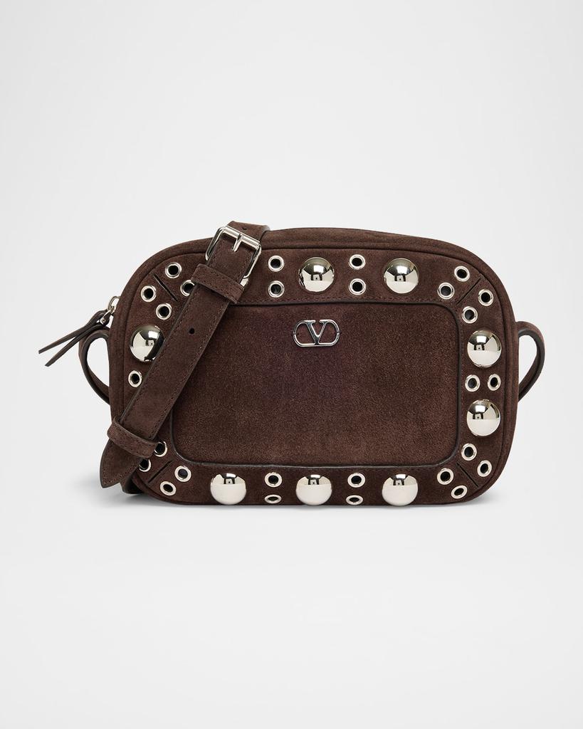 ショルダーバッグ・ポシェット Valentino Garavani Embroidered Jacquard 9To5 Crossbody Bag Valentino Garavani 9to5 Shoulder Bag In Jacquard Raffia With