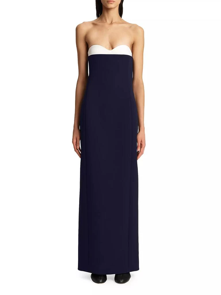 Khaite Yael Crepe Strapless Gown 3