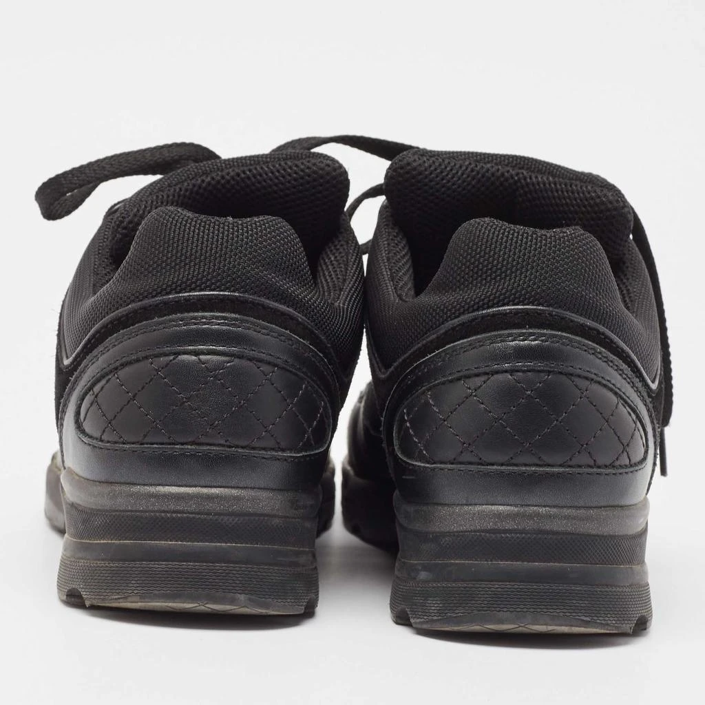 Chanel Chanel Black Mesh and Suede CC Low Top Sneakers Size 37 5