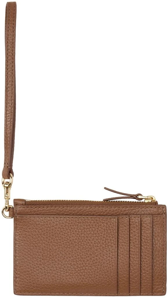 Marc Jacobs Brown 'The Leather Top Zip Wristlet' Wallet 2