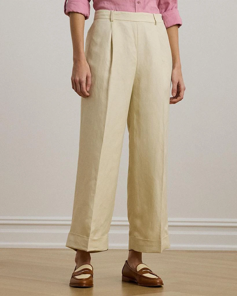 Ralph Lauren Linen Blend Twill Wide Leg Pant 4