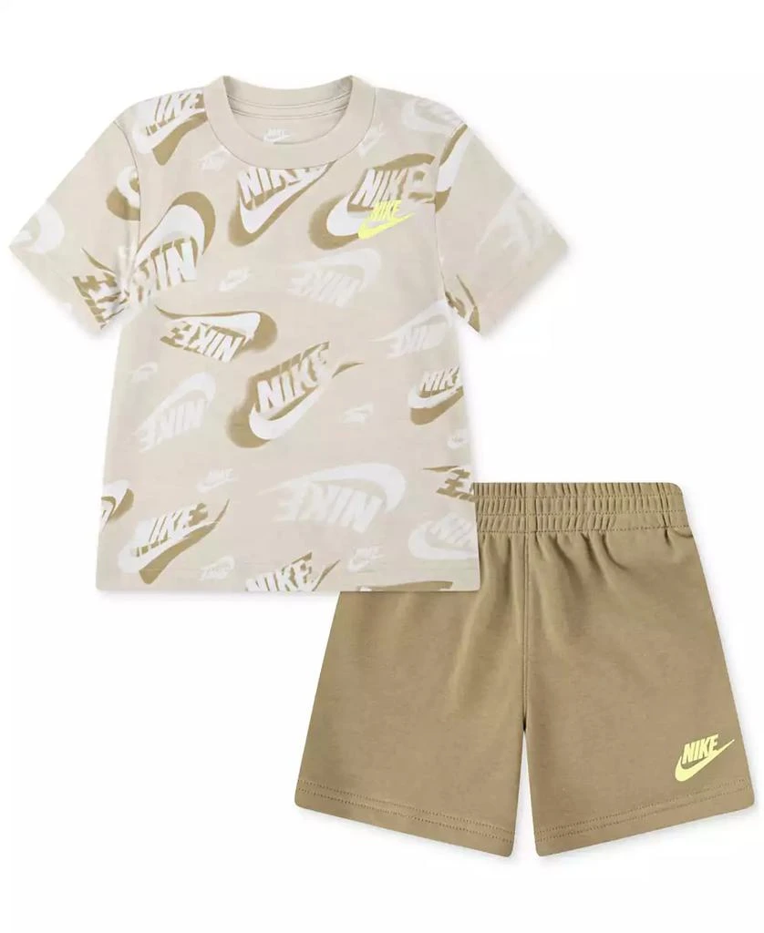 NIKE Baby Boys T-Shirt & French Terry Shorts, 2 Piece Set 1