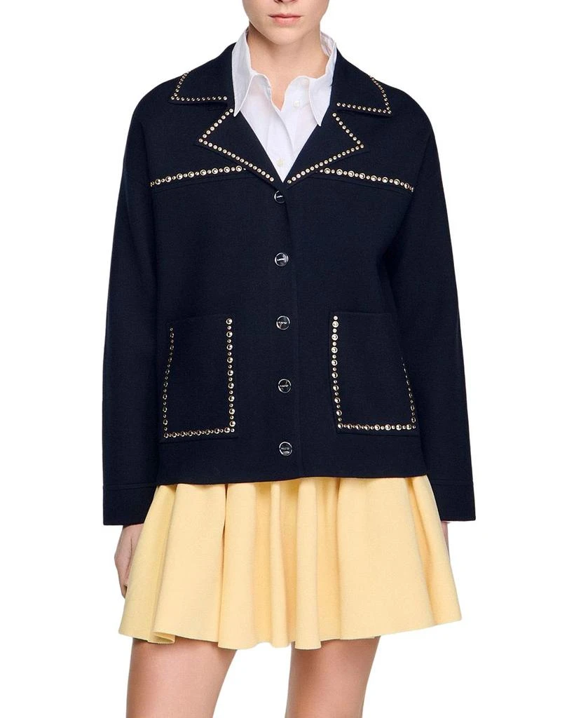 Sandro Studded Cardigan 1