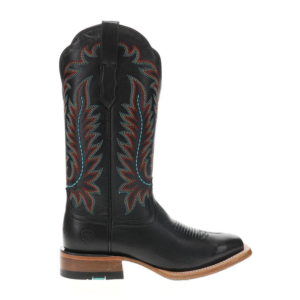 Ariat Frontier Tilly Embroidered Square Toe Pull On Cowboy Boots