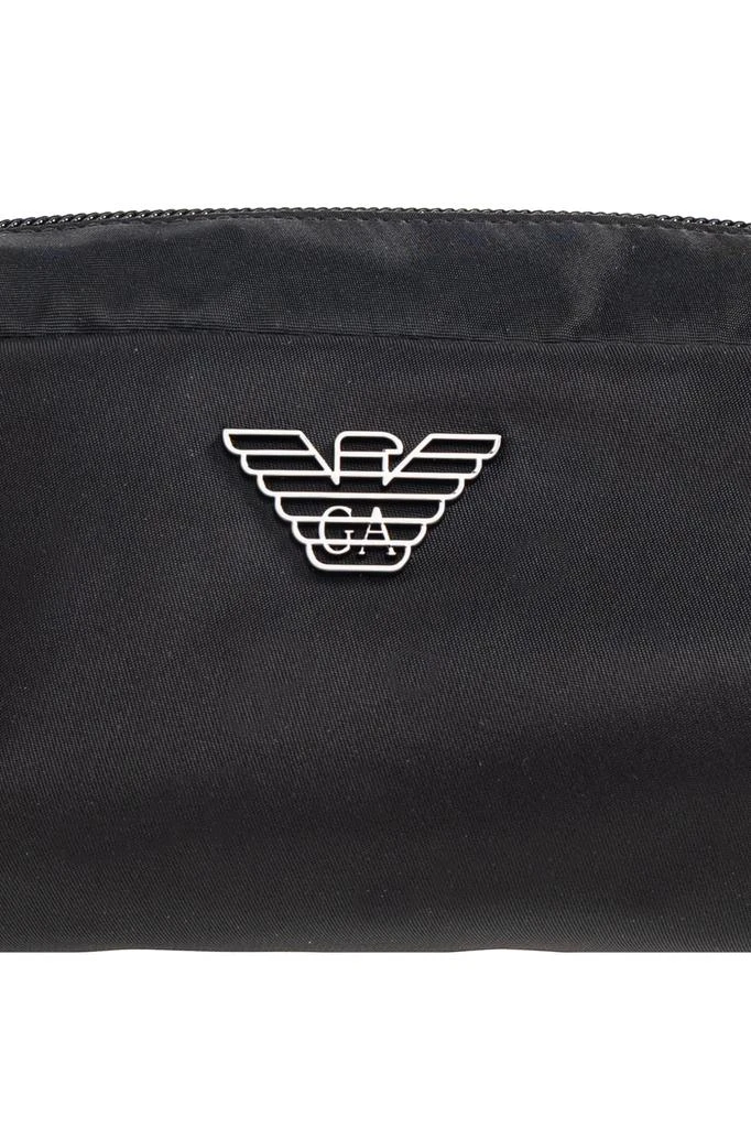 Emporio Armani Cosmetic bag with logo-shaped appliqué 5