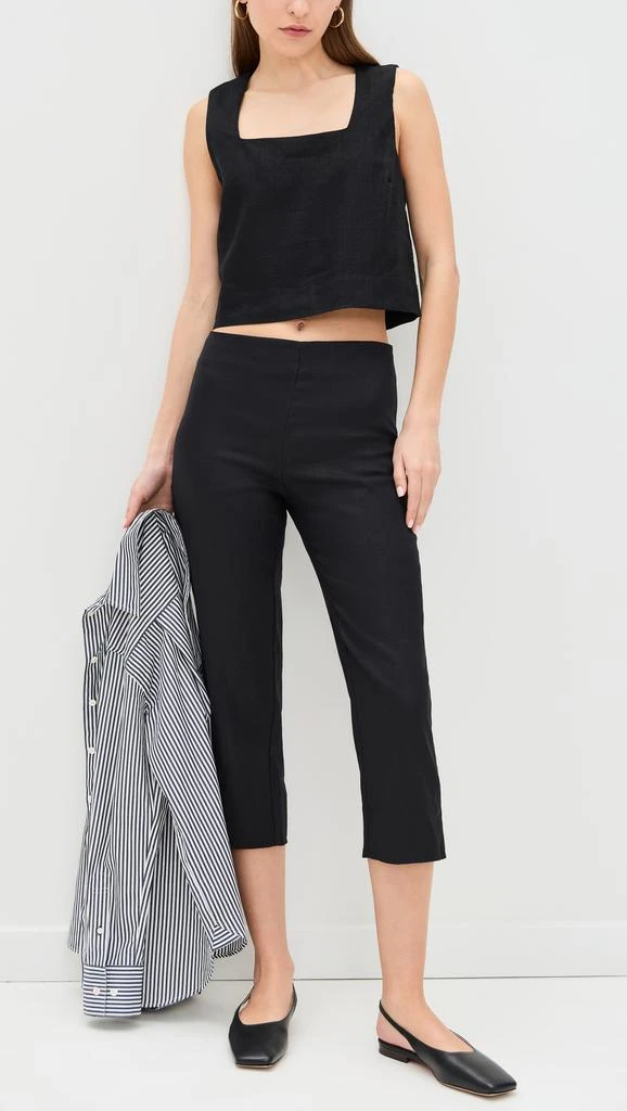 Reformation Petra Linen Pedal Pusher Pants 1