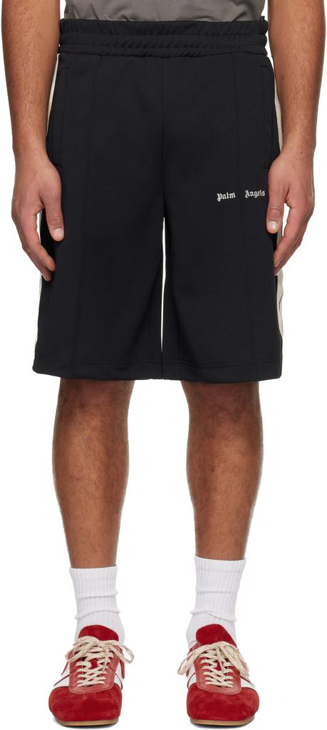 Palm Angels Black Classic Logo Track Shorts