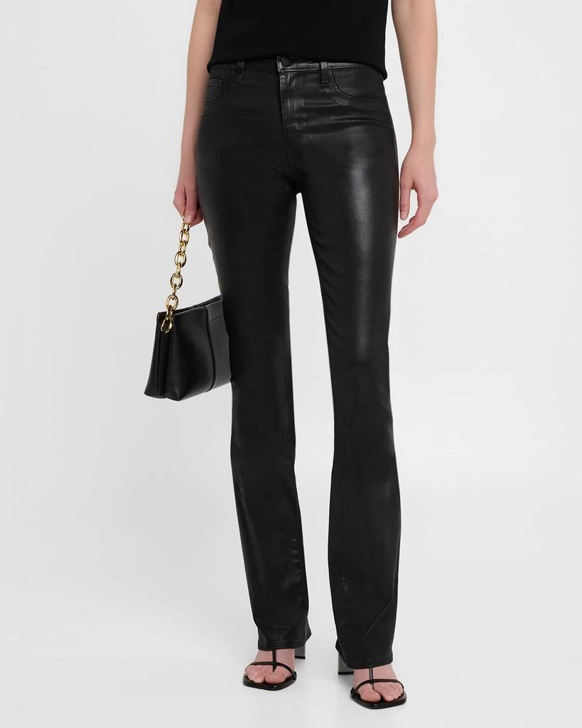 L'Agence Selma High-Rise Coated Sleek Baby Boot Jeans 4