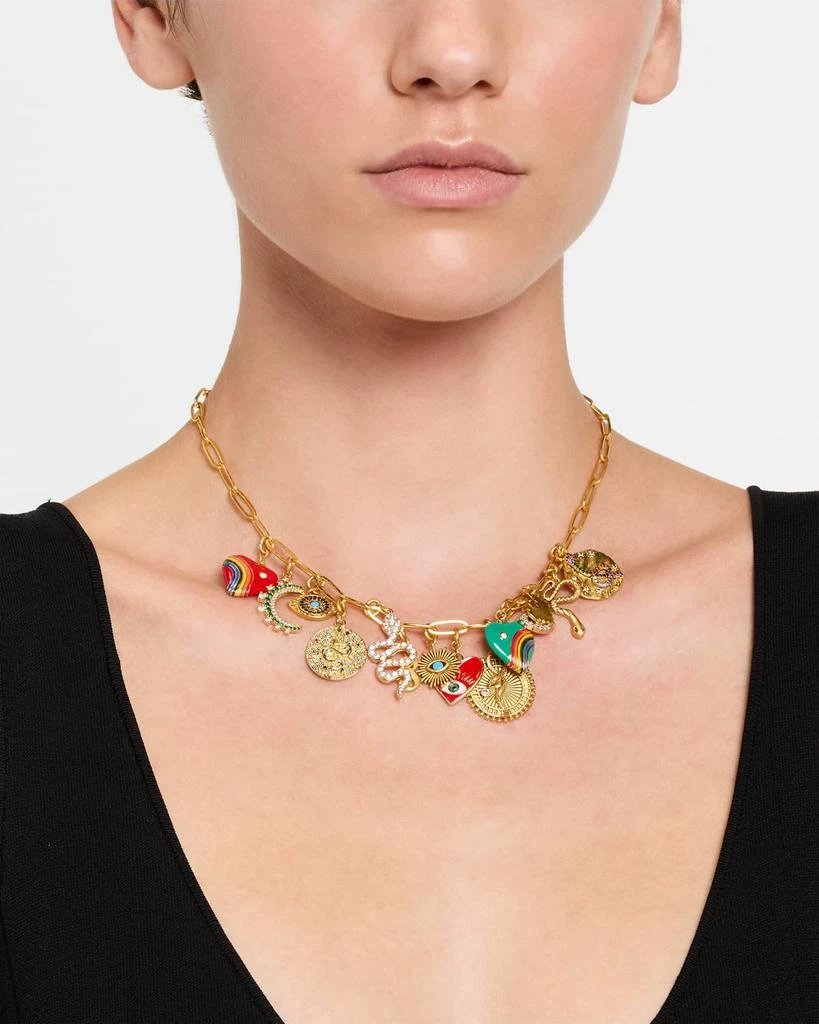 Elizabeth Cole Orabelle Crystal Chain Necklace 2