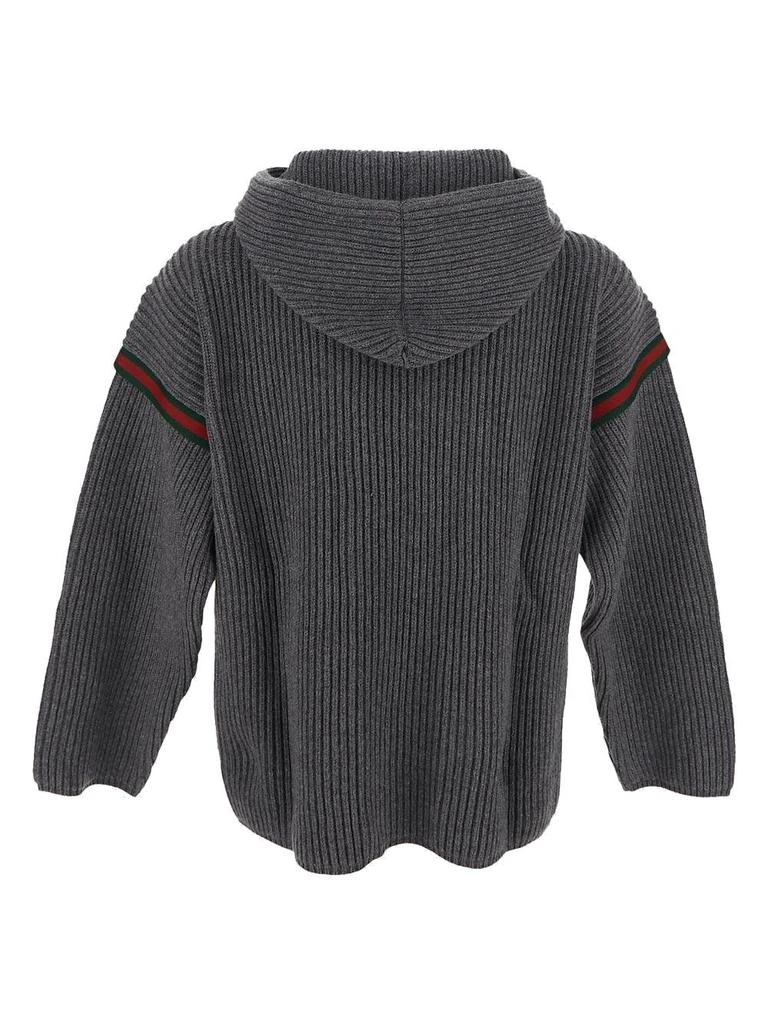 Gucci Gucci Web Striped Drawstring Knit Hoodie 2