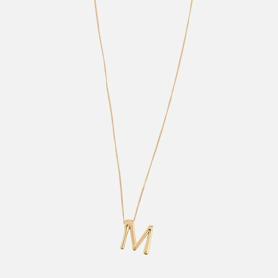 ASTRID & MIYU Astrid & Miyu Initial Pavé 18K Gold-Plated Necklace 2