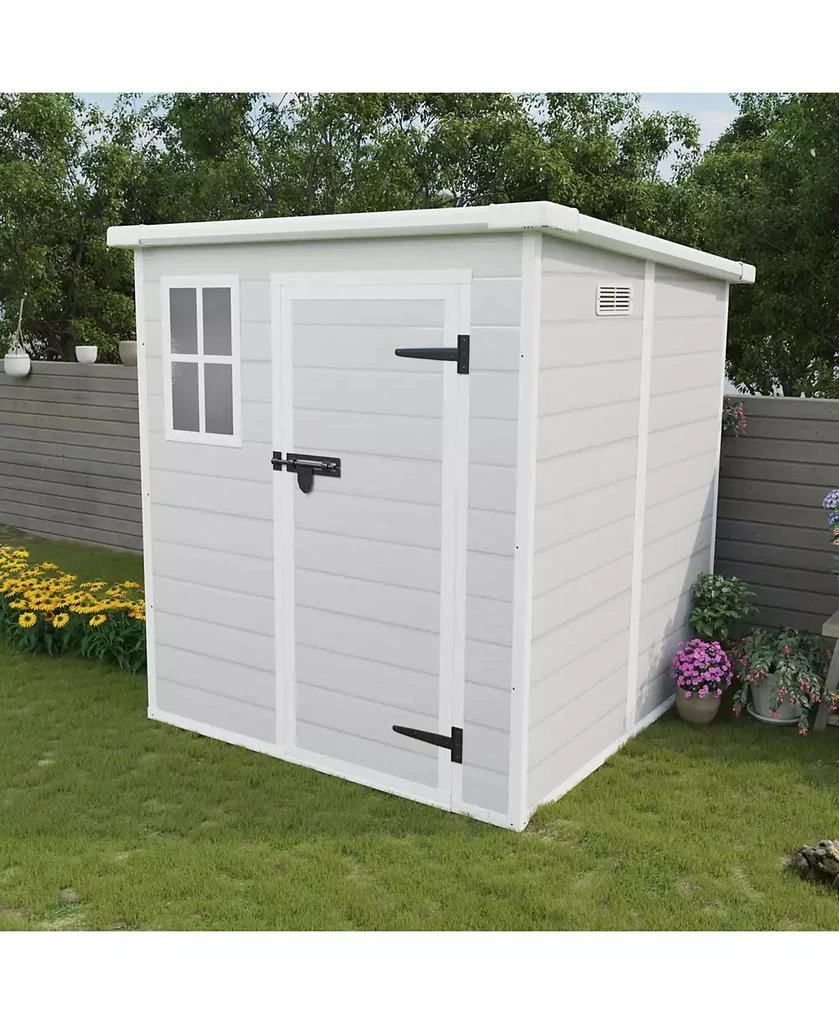 Streamdale Furniture 6x6 FT Waterproof Resin, Lockable Doors Outdoor Storage Shed 3