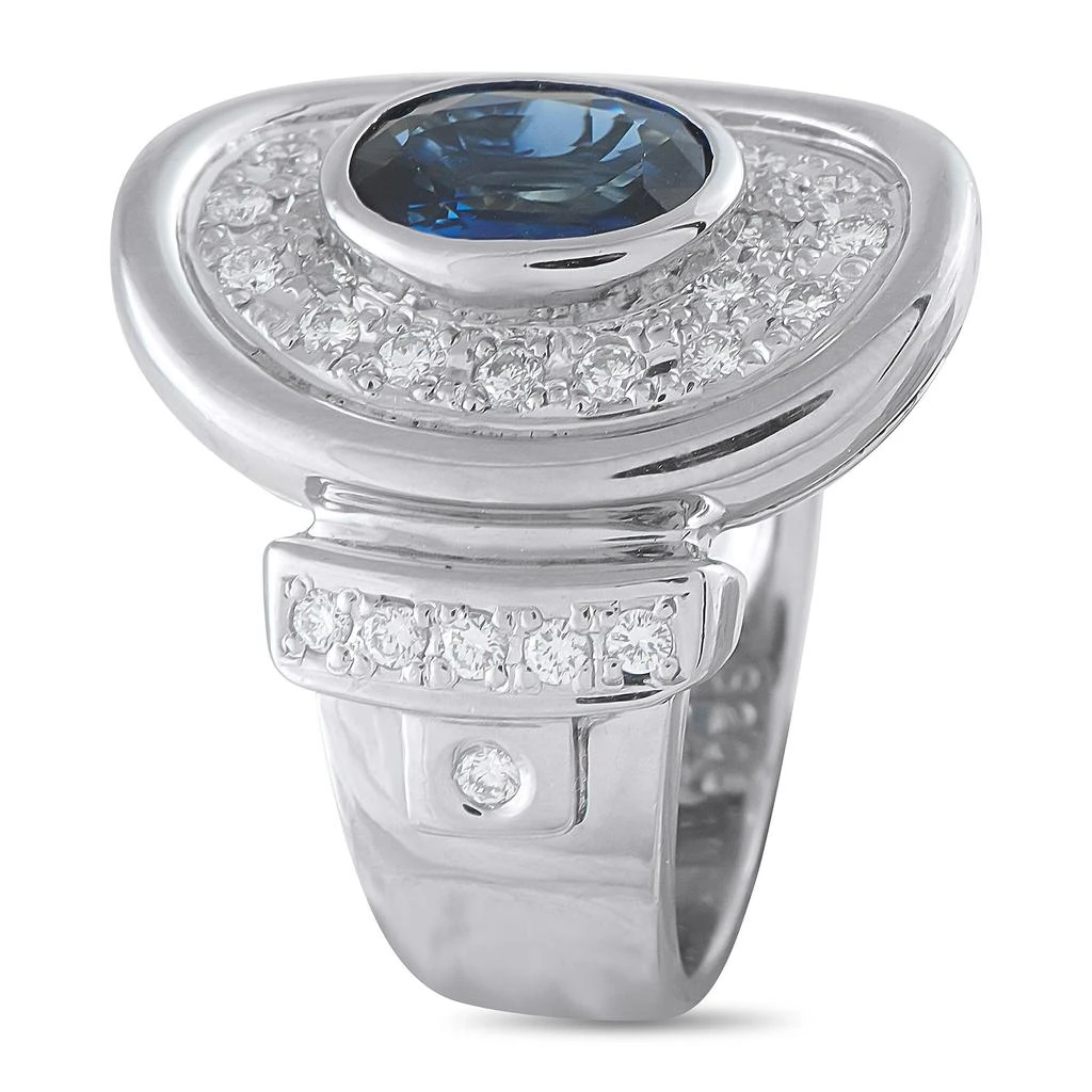 LB Exclusive Platinum 0.61ct Diamond and Sapphire Ring MF09-101725 2
