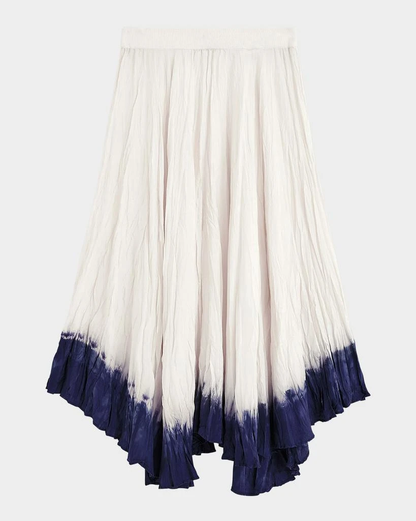 Joseph Crinkled Tie-Dye Handkerchief Midi Skirt 1