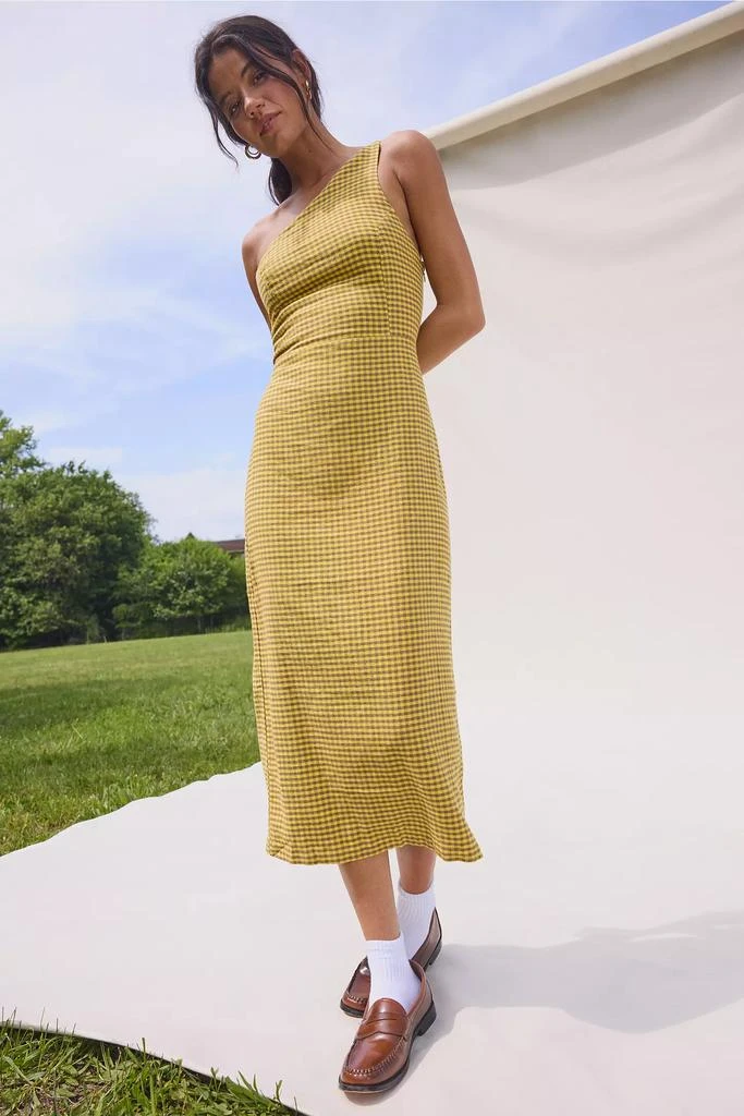 knee length dresses for ladies Carson Pin-Stripe Midi Dress – Dogwood Cloth main image 0