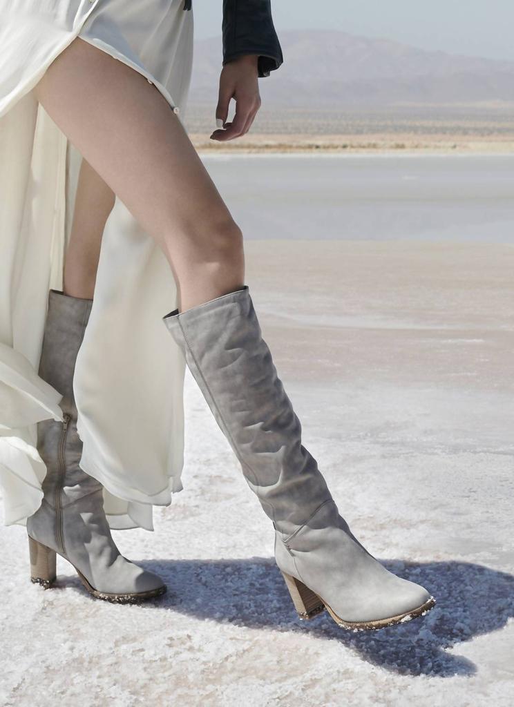 Ross & Snow Michela Weatherproof Leather Tall Boot In Morning Dove