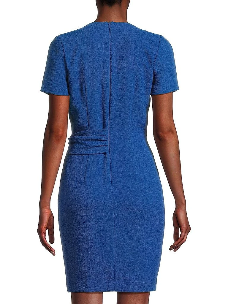 Black Halo Portia Pebble Crepe Draped Minidress 5