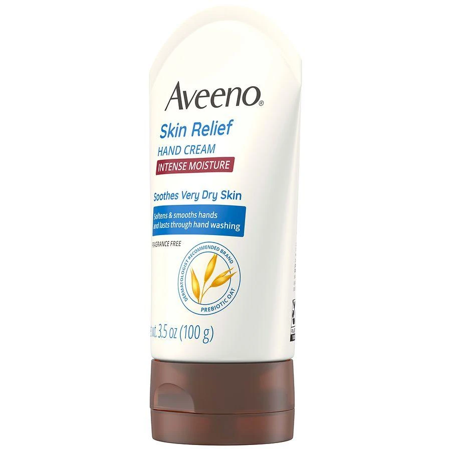 Aveeno Skin Relief Intense Moisture Hand Cream with Soothing Prebiotic Oat Fragrance-Free 4