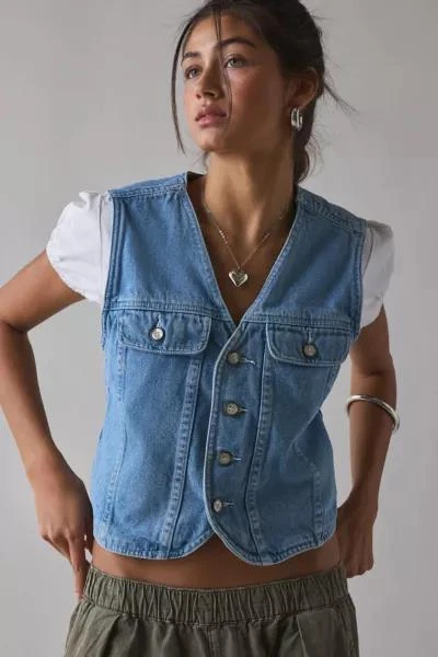 Urban Renewal Vintage By UO Denim Vest Top 1