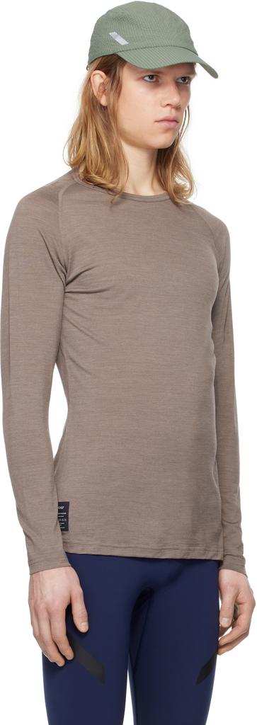 Soar Running Brown Merino & Silk Base Layer T-Shirt