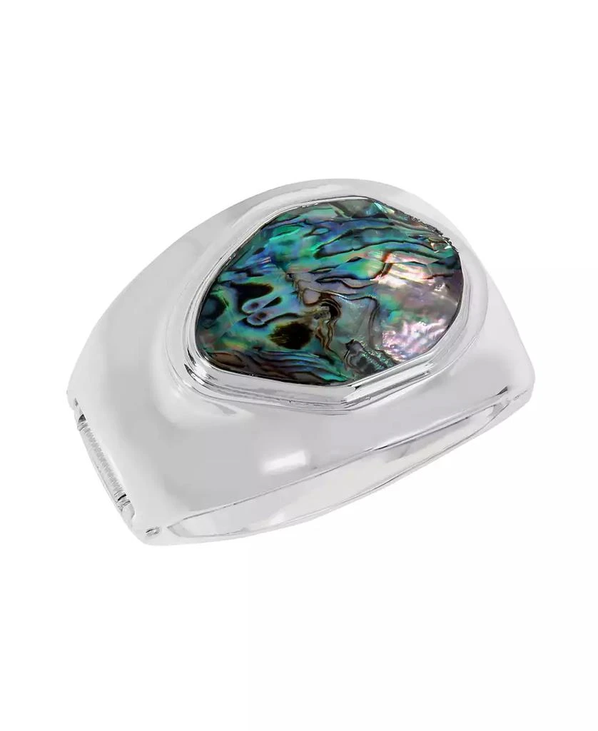 Robert Lee Morris Faux Stone Abalone Gem Bangle Bracelet 2