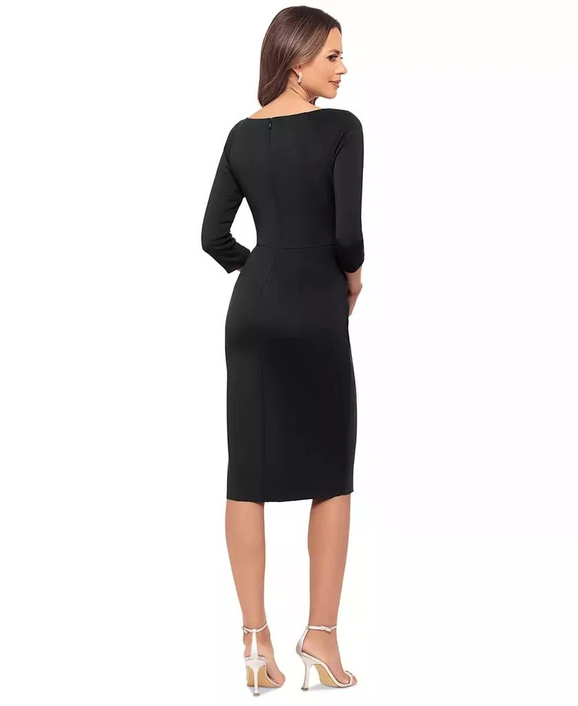 XSCAPE Women's Draped 3/4-Sleeve Sheath Dress 2