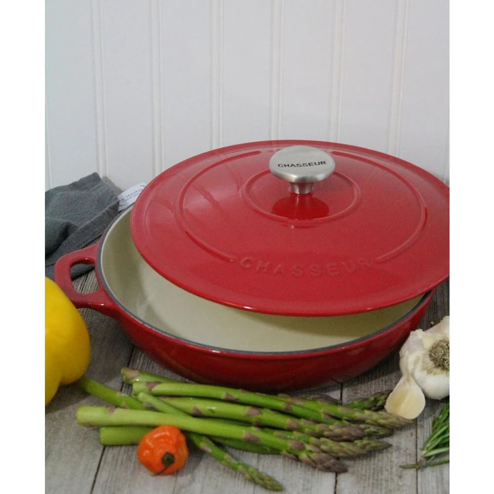 Chasseur French Enameled Cast Iron 1.8 Qt. Braiser with Lid 4