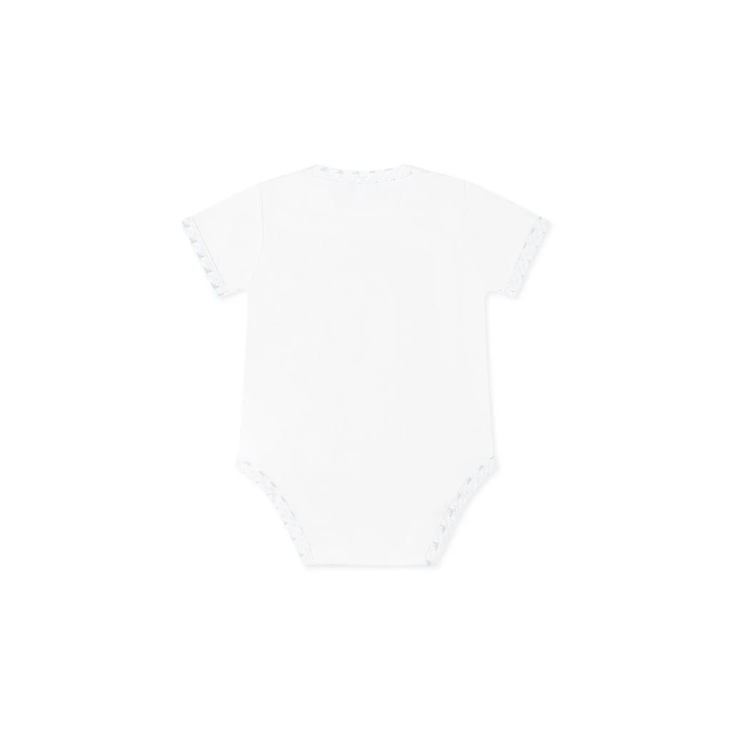 Emporio Armani White Babygrow For Baby Boy With Eagle 3