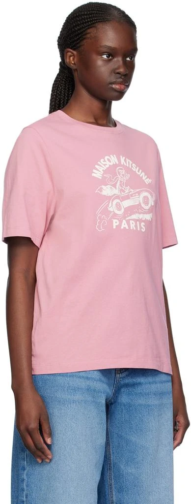 Maison Kitsuné Pink Racing Fox T-Shirt 2