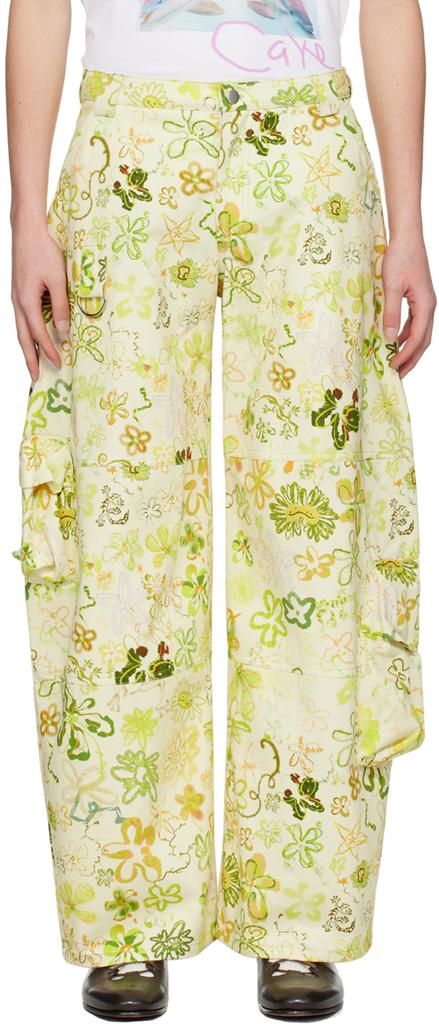 【関税込み】Collina Strada イエロー Lawn カーゴパンツ Collina Strada Yellow Lawn Cargo Pants - Leggings - Compare