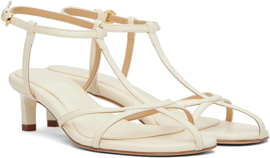 Dear Frances Off-White Tee Heeled Sandals 4