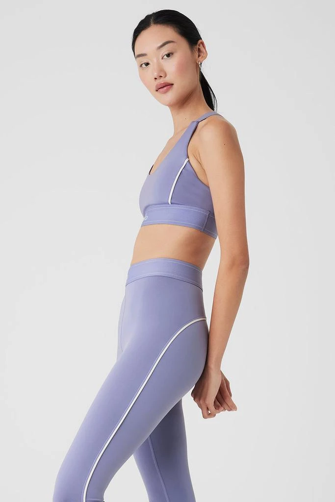 Alo Airlift Suit Up Bra - Lilac Blue/White 4
