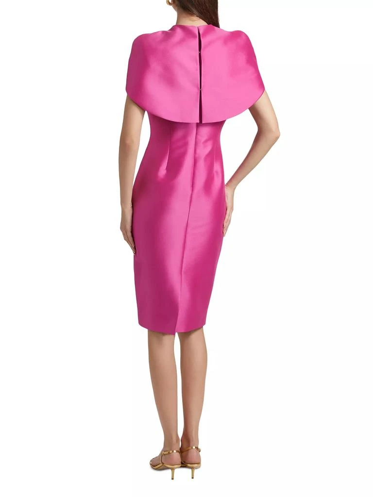 Badgley Mischka Satin Off-the-Shoulder Cocktail Dress 5