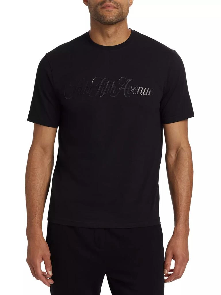 Saks Fifth Avenue COLLECTION Logo Crewneck T-Shirt 3