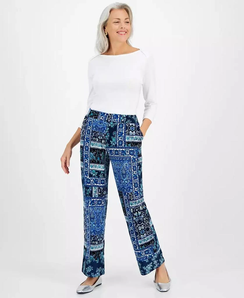 JM Collection Women's Printed Wide-Leg Pants, Created for Macy's 1