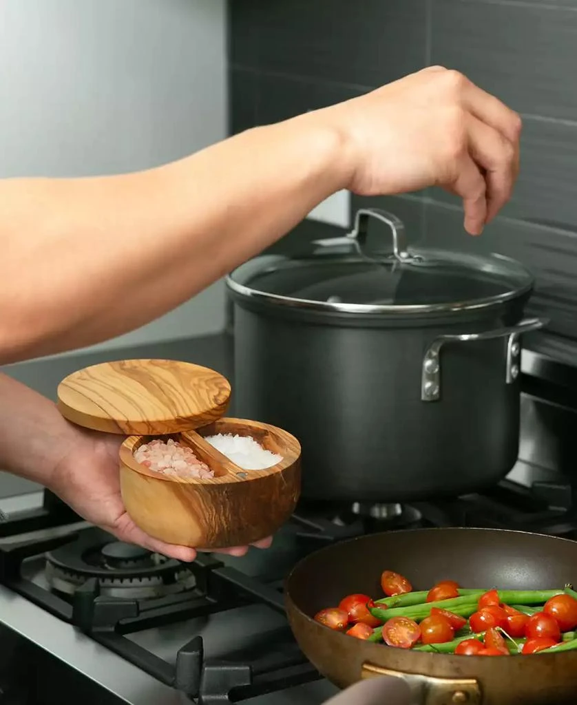 RSVP International Olive Wood 8 ounce Salt Box 3