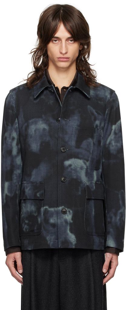 コート Dries Van Noten Midnight Blue Wool Blend Bless Coat Dries Van Noten Women Midnight Blue Wool Blend Bless Coat