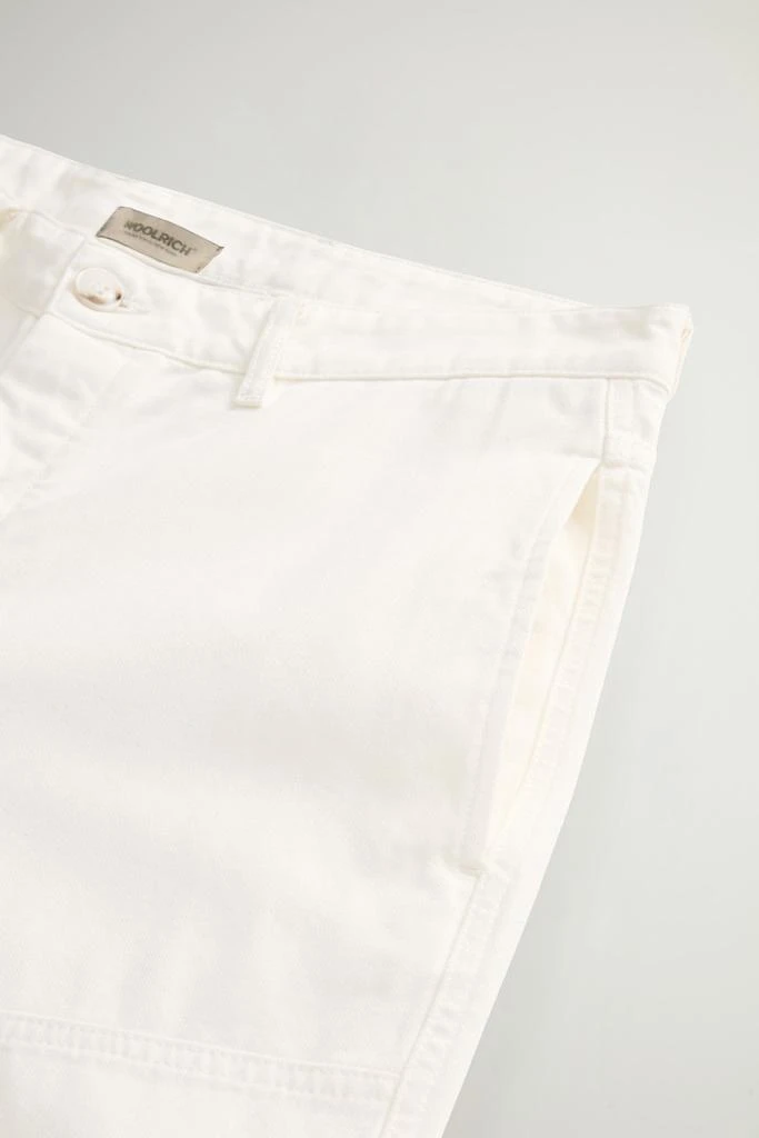 Woolrich Garment-Dyed Carpenter Pants in Pure Cotton Canvas - Men - White 6