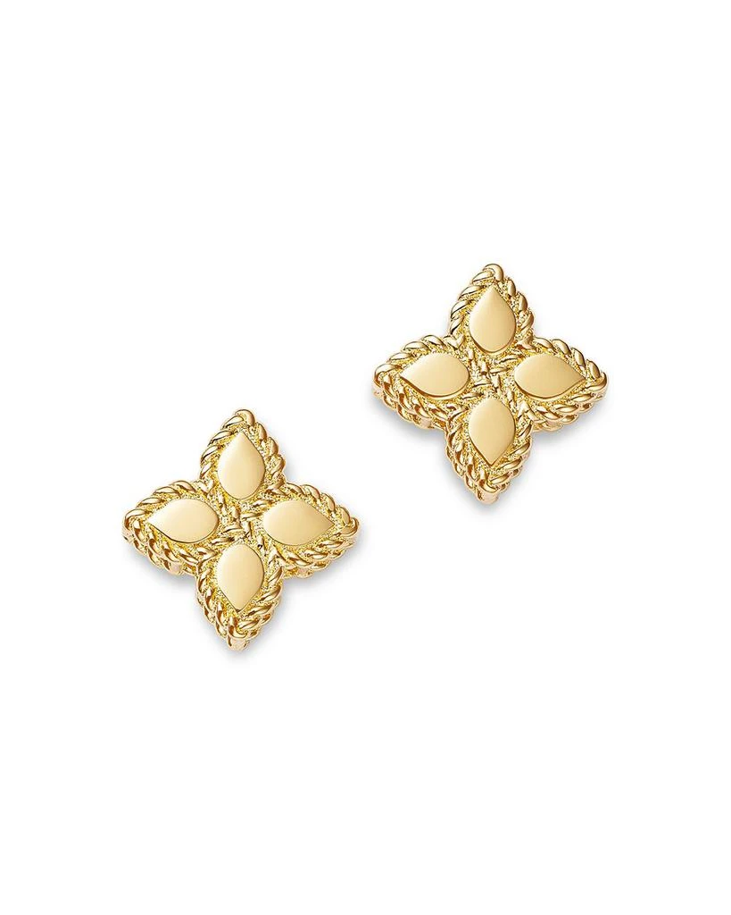 Roberto Coin 18K Yellow Gold Princess Flower Small Stud Earrings 1