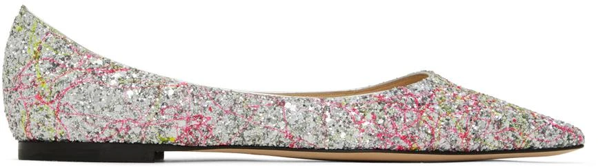 Jimmy Choo Silver Love Ballerina Flats 1