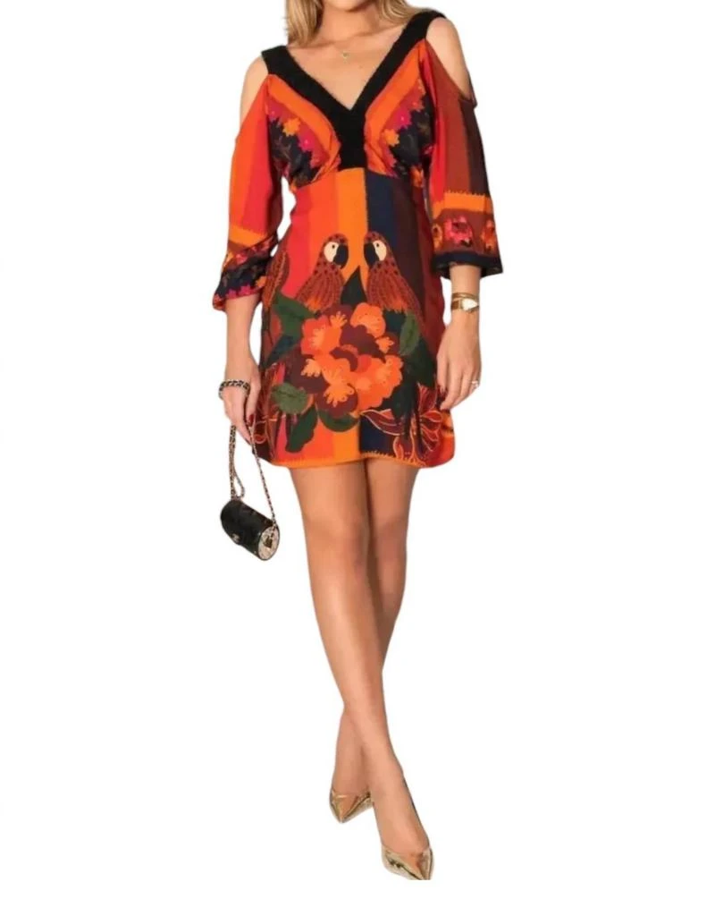 knee length dresses for ladies Melanie Tie-Shoulder Mini Dress - Fireworks main image 1
