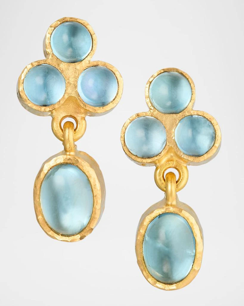 Elizabeth Locke 19K Aquamarine Swinging Drop Earrings