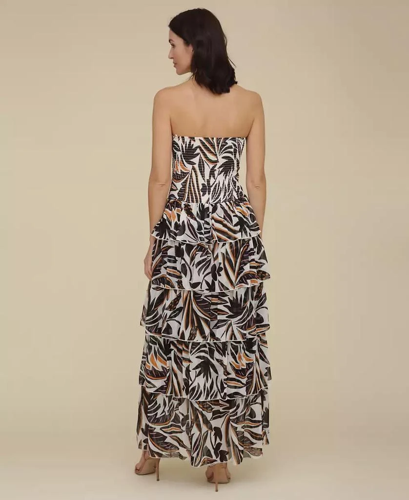 Avec Les Filles Women's Smocked-Bodice Strapless Maxi Dress 7